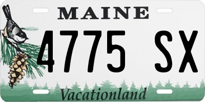 ME license plate 4775SX
