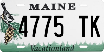 ME license plate 4775TK