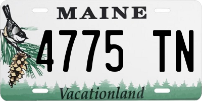 ME license plate 4775TN
