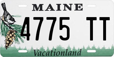 ME license plate 4775TT