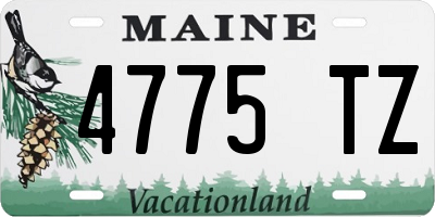 ME license plate 4775TZ