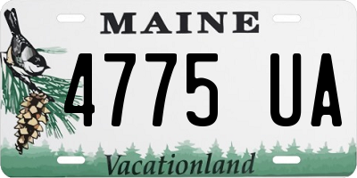 ME license plate 4775UA