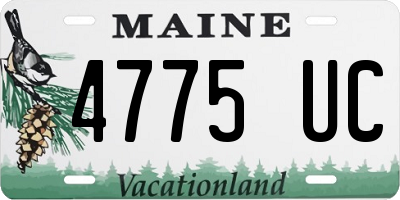ME license plate 4775UC