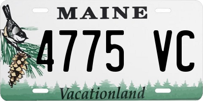 ME license plate 4775VC