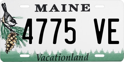 ME license plate 4775VE