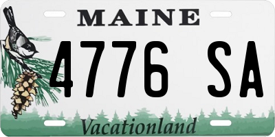 ME license plate 4776SA