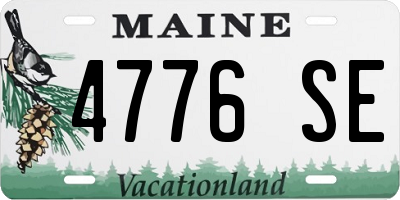 ME license plate 4776SE