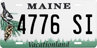 ME license plate 4776SI