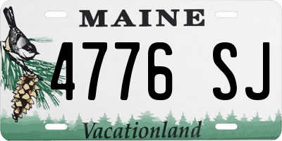 ME license plate 4776SJ