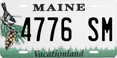 ME license plate 4776SM