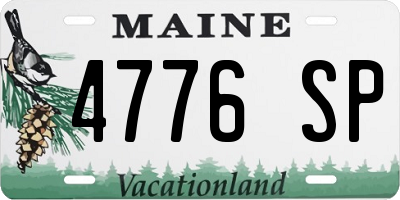 ME license plate 4776SP