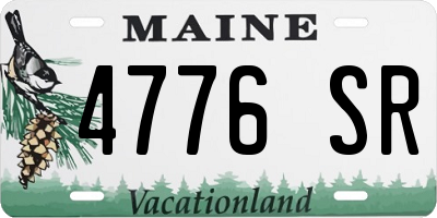 ME license plate 4776SR