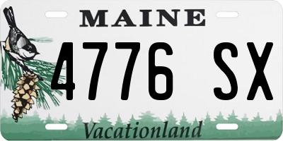ME license plate 4776SX