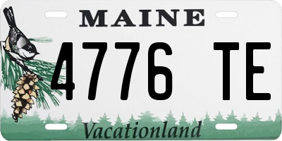 ME license plate 4776TE