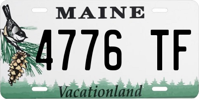 ME license plate 4776TF