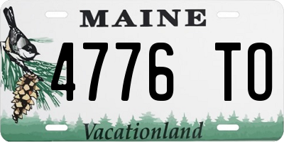 ME license plate 4776TO