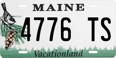 ME license plate 4776TS