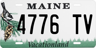 ME license plate 4776TV