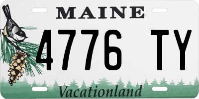 ME license plate 4776TY