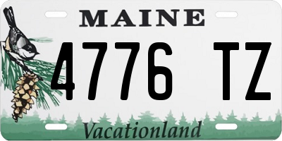 ME license plate 4776TZ