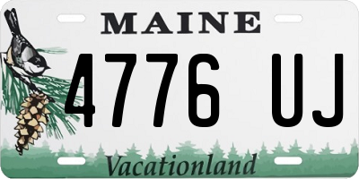 ME license plate 4776UJ