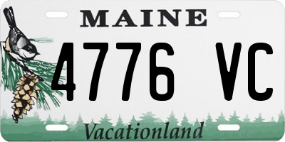 ME license plate 4776VC