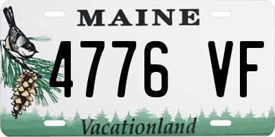 ME license plate 4776VF
