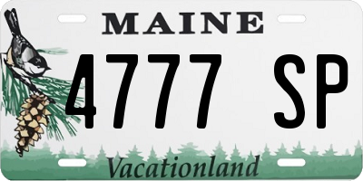 ME license plate 4777SP