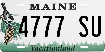 ME license plate 4777SU