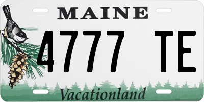 ME license plate 4777TE