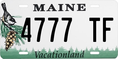ME license plate 4777TF