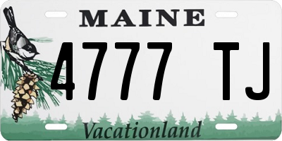 ME license plate 4777TJ