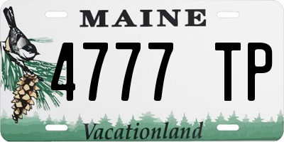 ME license plate 4777TP