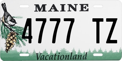 ME license plate 4777TZ