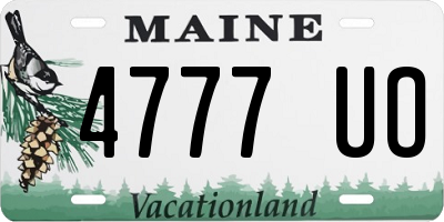 ME license plate 4777UO