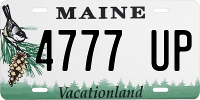 ME license plate 4777UP