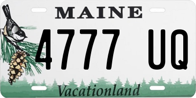 ME license plate 4777UQ