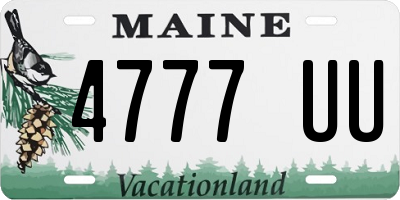 ME license plate 4777UU