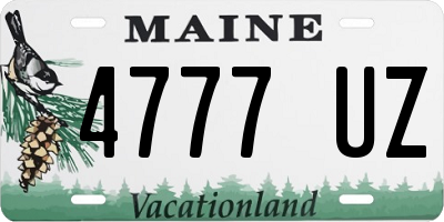 ME license plate 4777UZ