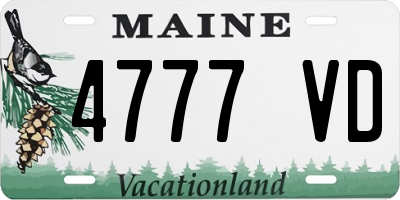 ME license plate 4777VD