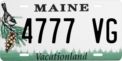 ME license plate 4777VG