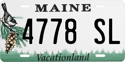 ME license plate 4778SL