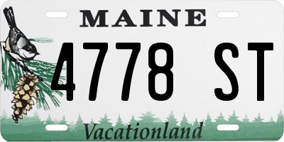 ME license plate 4778ST