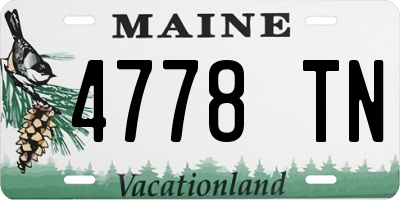 ME license plate 4778TN