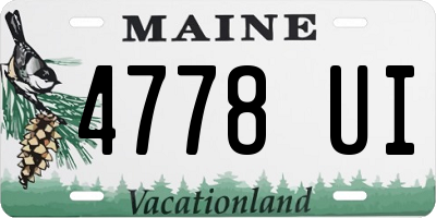 ME license plate 4778UI