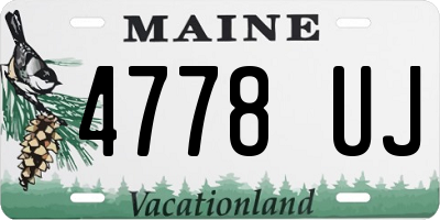 ME license plate 4778UJ