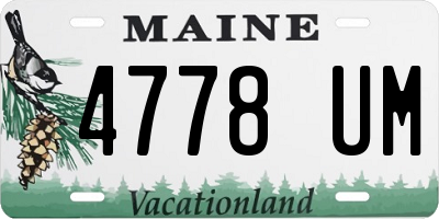 ME license plate 4778UM