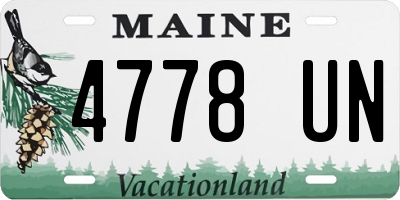ME license plate 4778UN