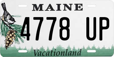 ME license plate 4778UP