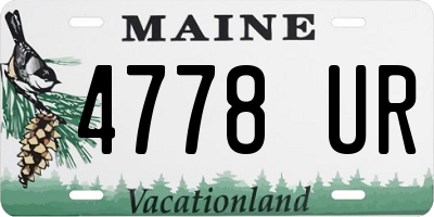 ME license plate 4778UR